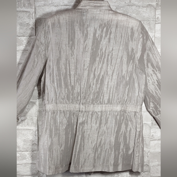 Chico's Shadow Stripe Safari Style Jacket - Picture 4 of 5